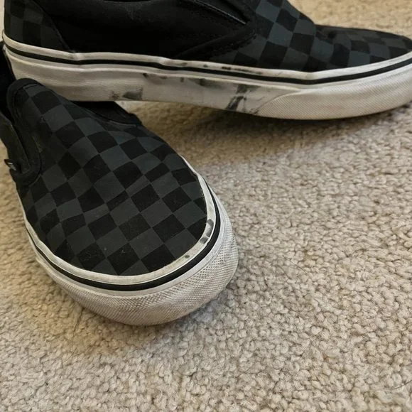 Vans *Black & Grey* Slip-On Checkerboard | Women's 6.5 | Gently Used, EUC - Picture 12 of 12